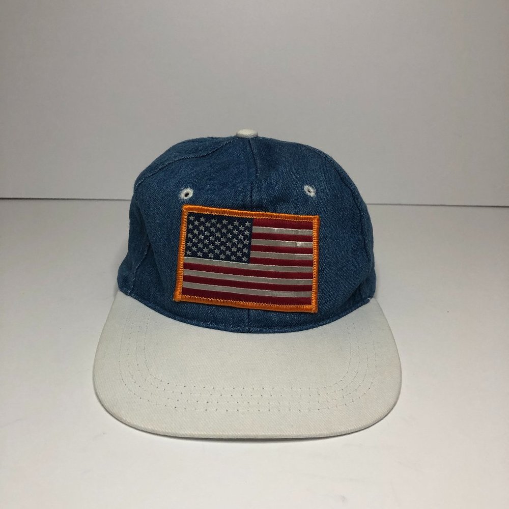 USA America American Flag Patriot Denim Cap / Hat Festival Concert America